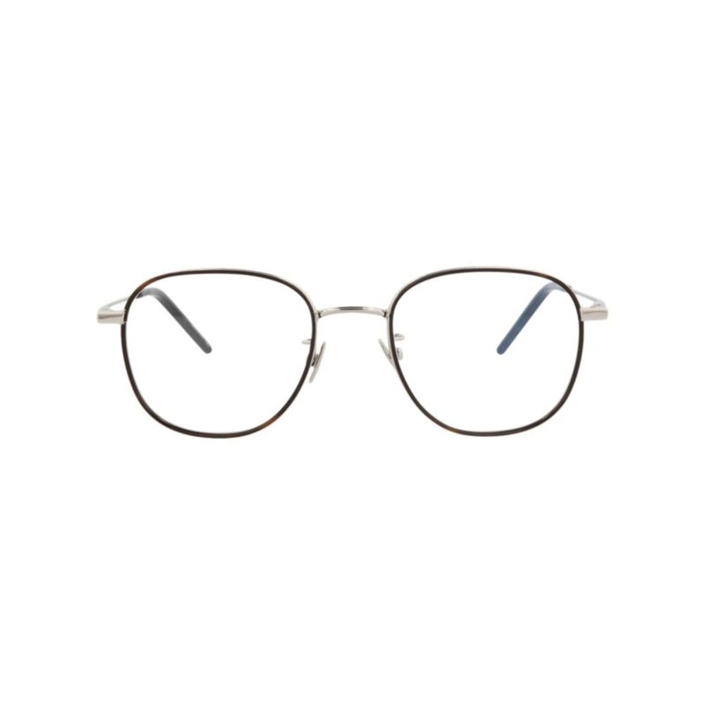 Saint Laurent Round-Frame Metal Optical Frames Silver Unisex-Adult